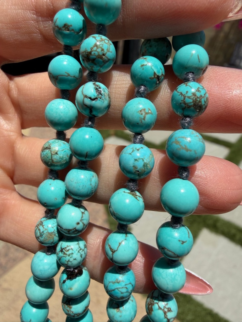Natural Turquoise En...cklace for Her 47.5" - Picture 5 of 9